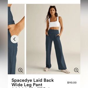 Beyond Yoga spacedye noctural navy wide leg leggings small